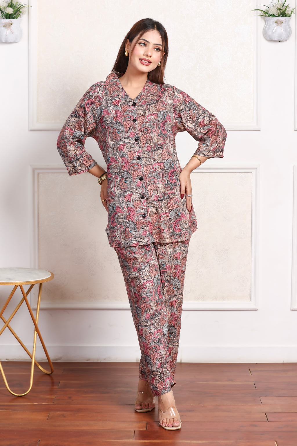 Paisley Printed Rayon Cotton Co-Ord Set - Multi