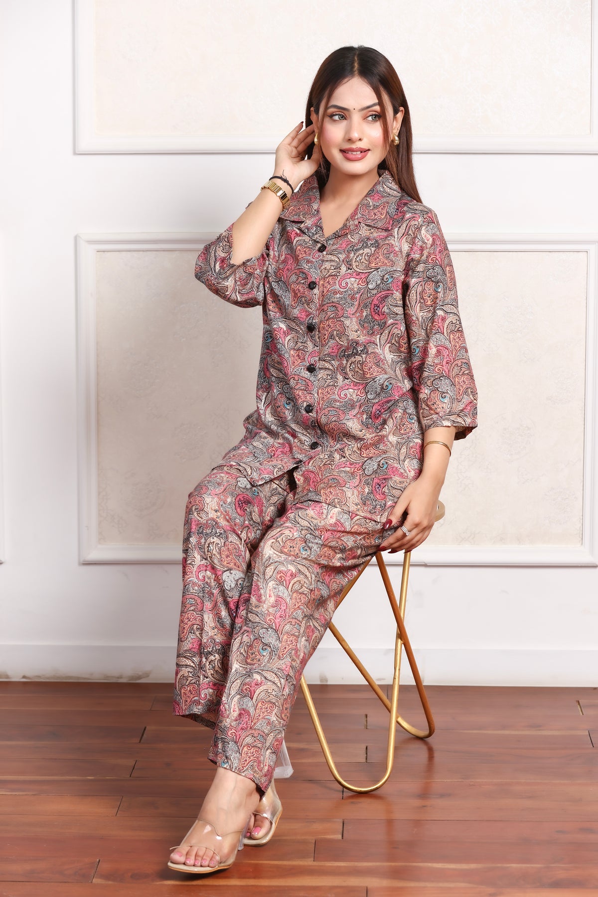 Paisley Printed Rayon Cotton Co-Ord Set - Multi
