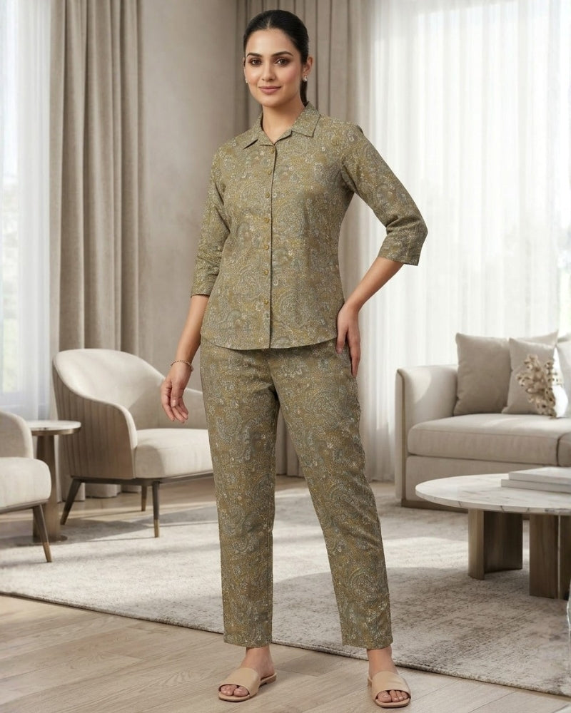 Green Cotton Co-Ord Set