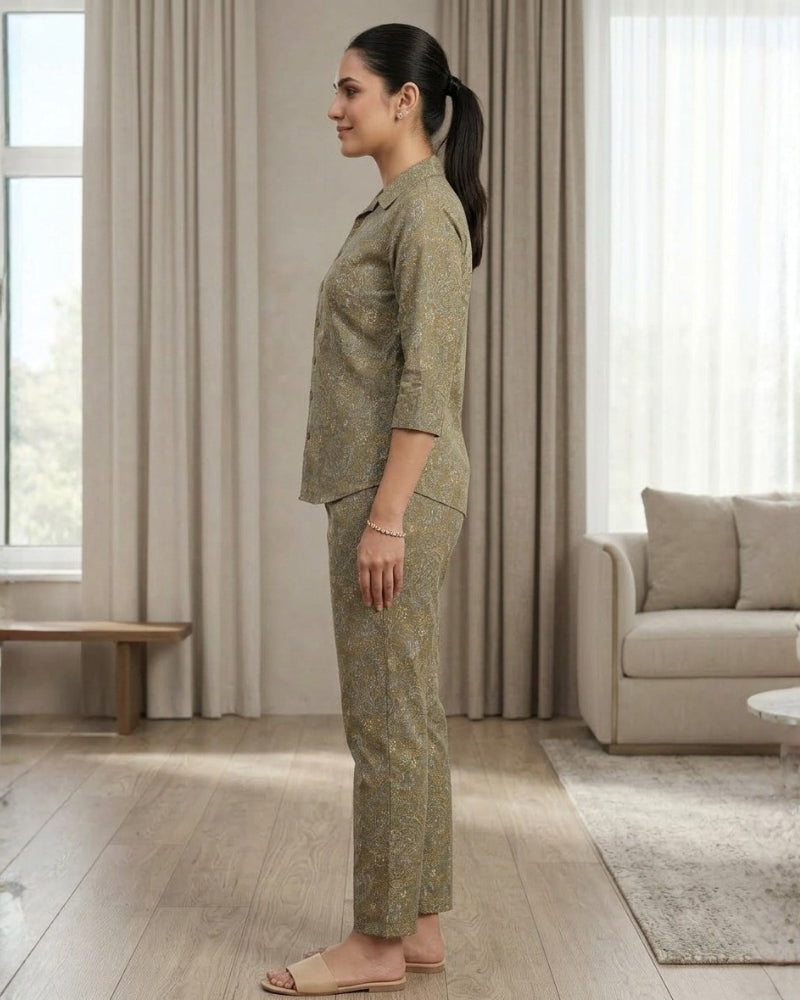 Green Cotton Co-Ord Set