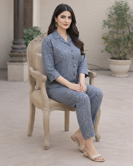 Grey Cotton Co-Ord Set