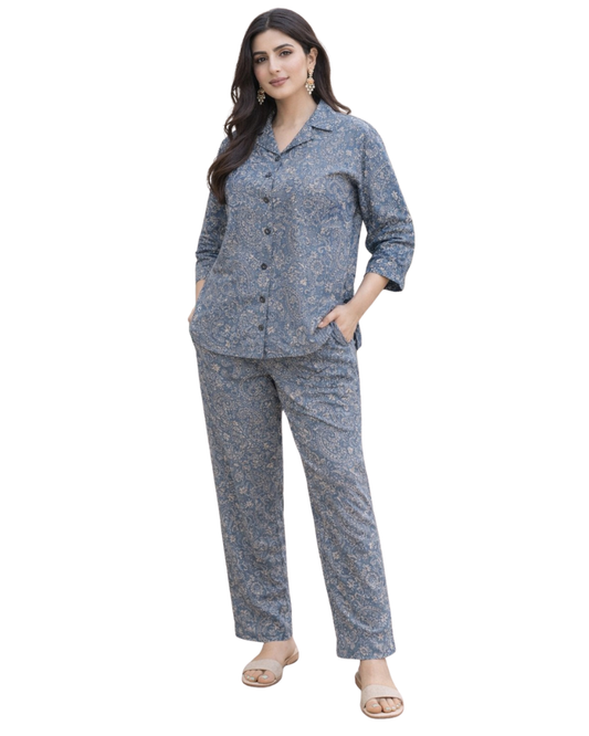 Grey Cotton Co-Ord Set