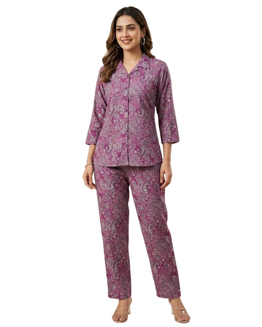 Magenta Cotton Co-Ord Set