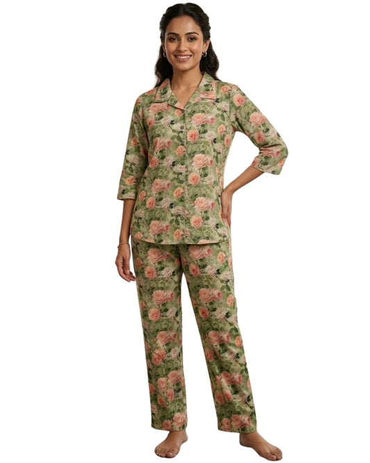 Green Cotton Co-Ord Set