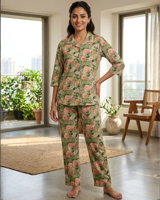 Green Cotton Co-Ord Set