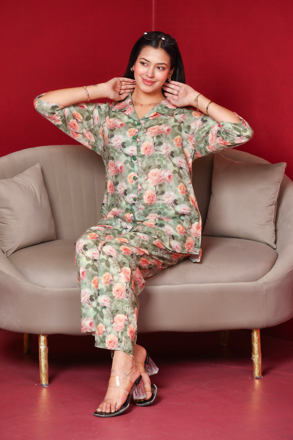 Green Cotton Co-Ord Set