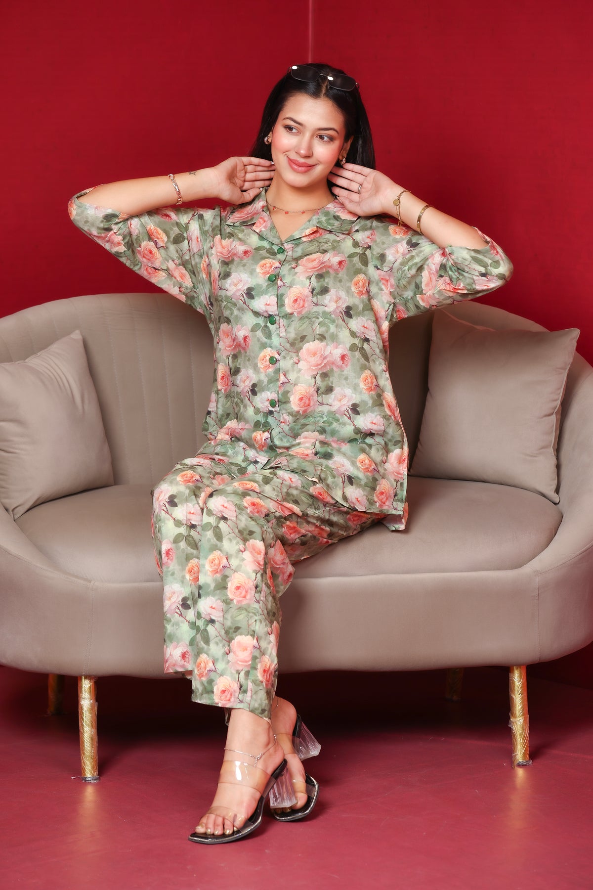 Green Cotton Co-Ord Set