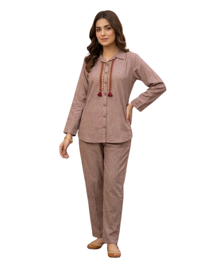 Cotton Co-Ord Set - Camel