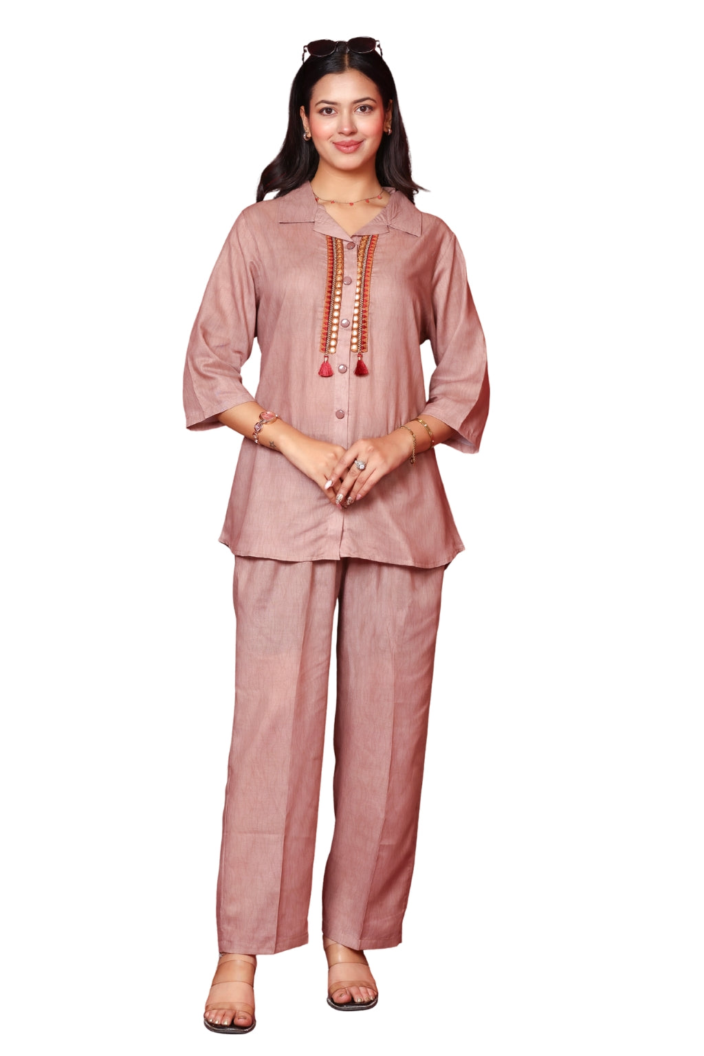 Cotton Co-Ord Set - Camel