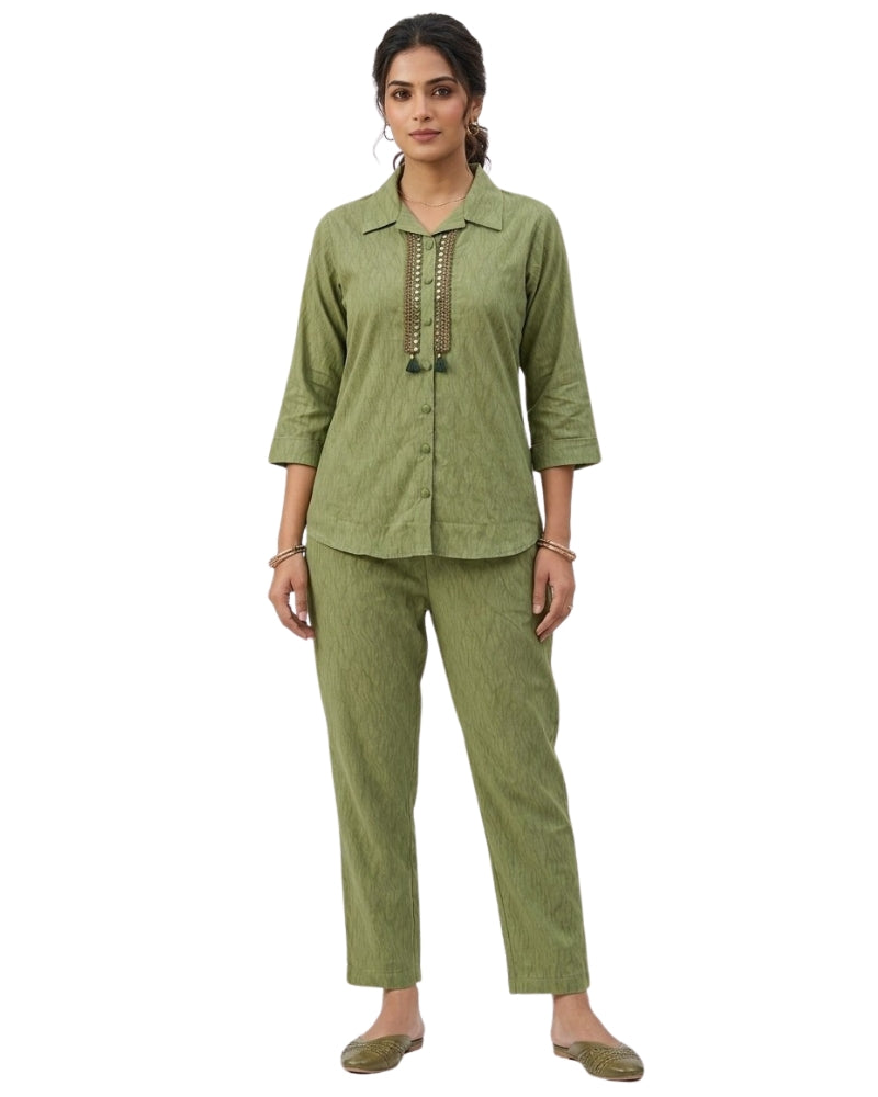 Cotton Co-Ord Set - Green