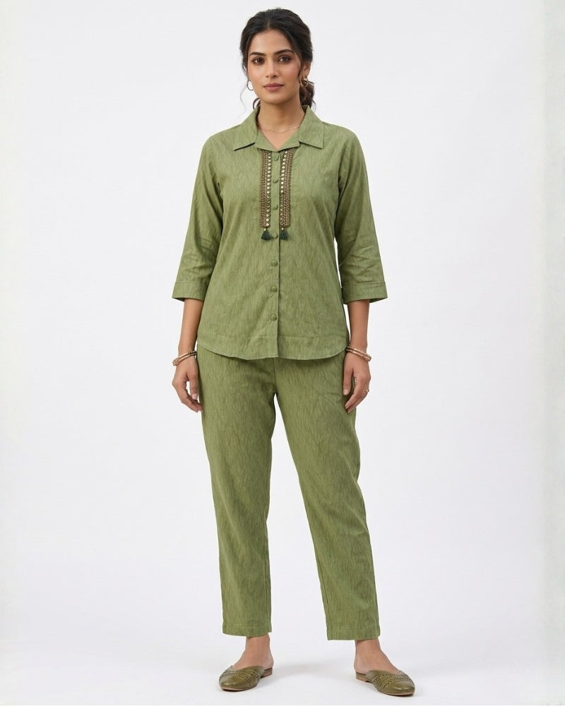 Cotton Co-Ord Set - Green