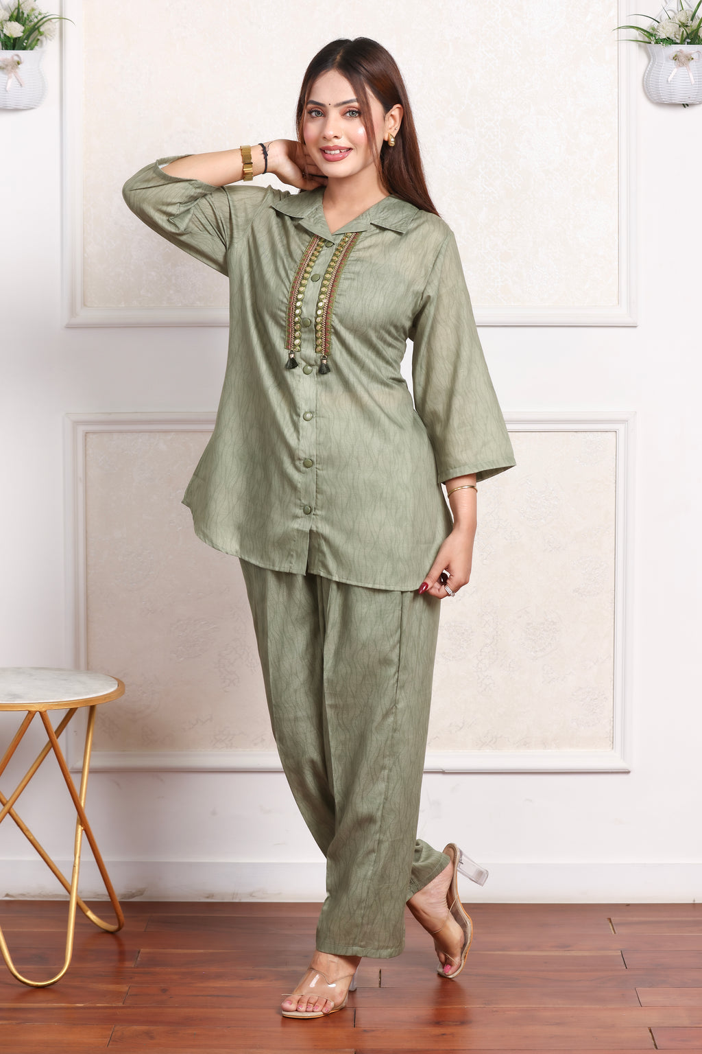 Cotton Co-Ord Set - Green