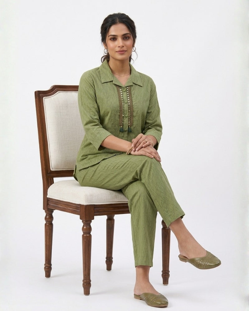 Cotton Co-Ord Set - Green