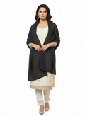 Woolen Zari Stole For Women Winterwear - Black