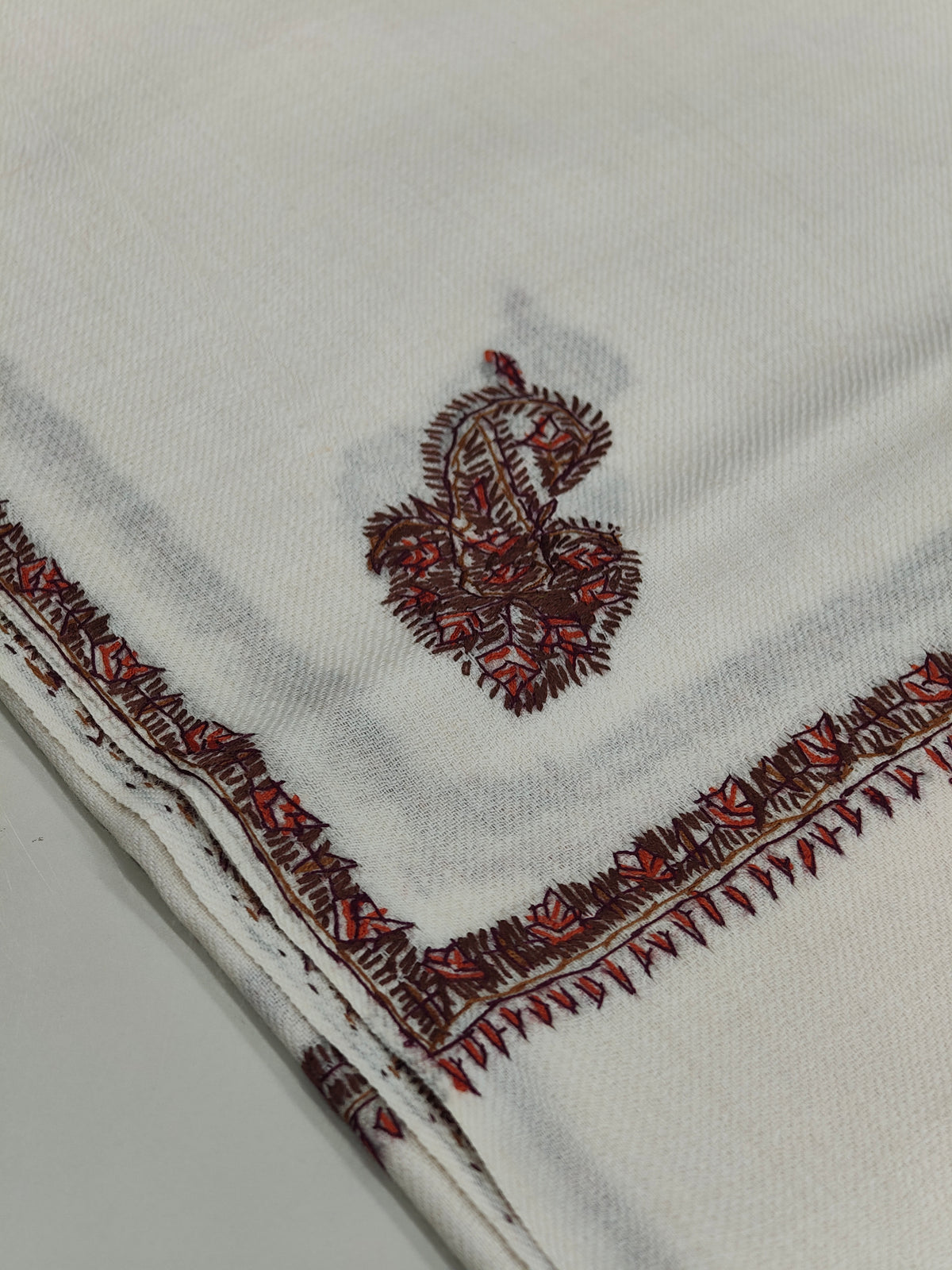 Premium Pure Wool Lightweight Shawl Unisex - White