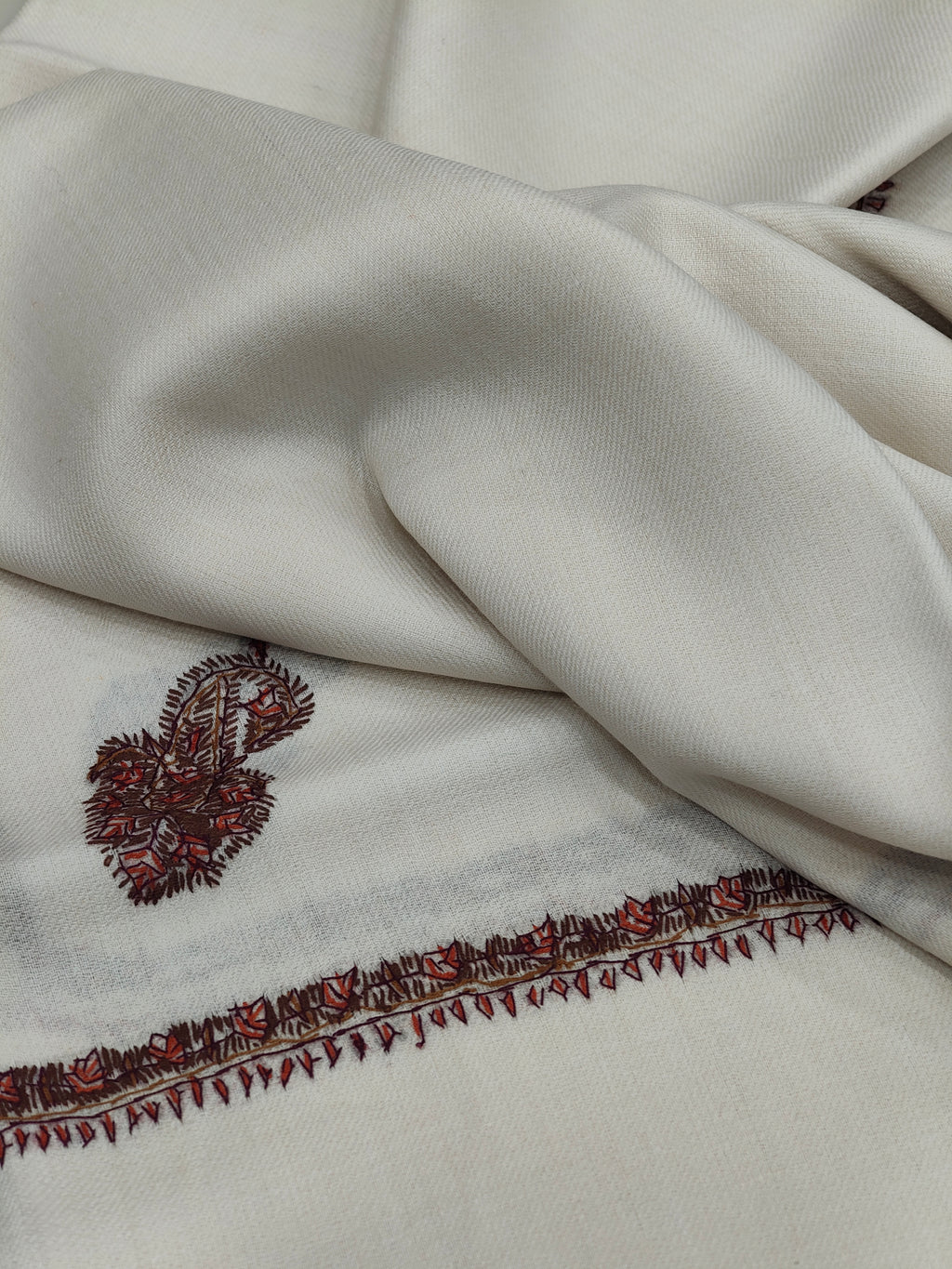 Premium Pure Wool Lightweight Shawl Unisex - White