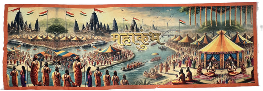 Maha Kumbh Design Stole For Winter