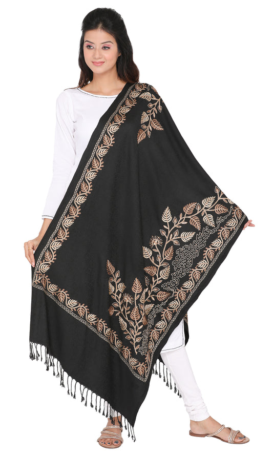 KRITI Acrylic/Viscose Embroidered Stole For Women