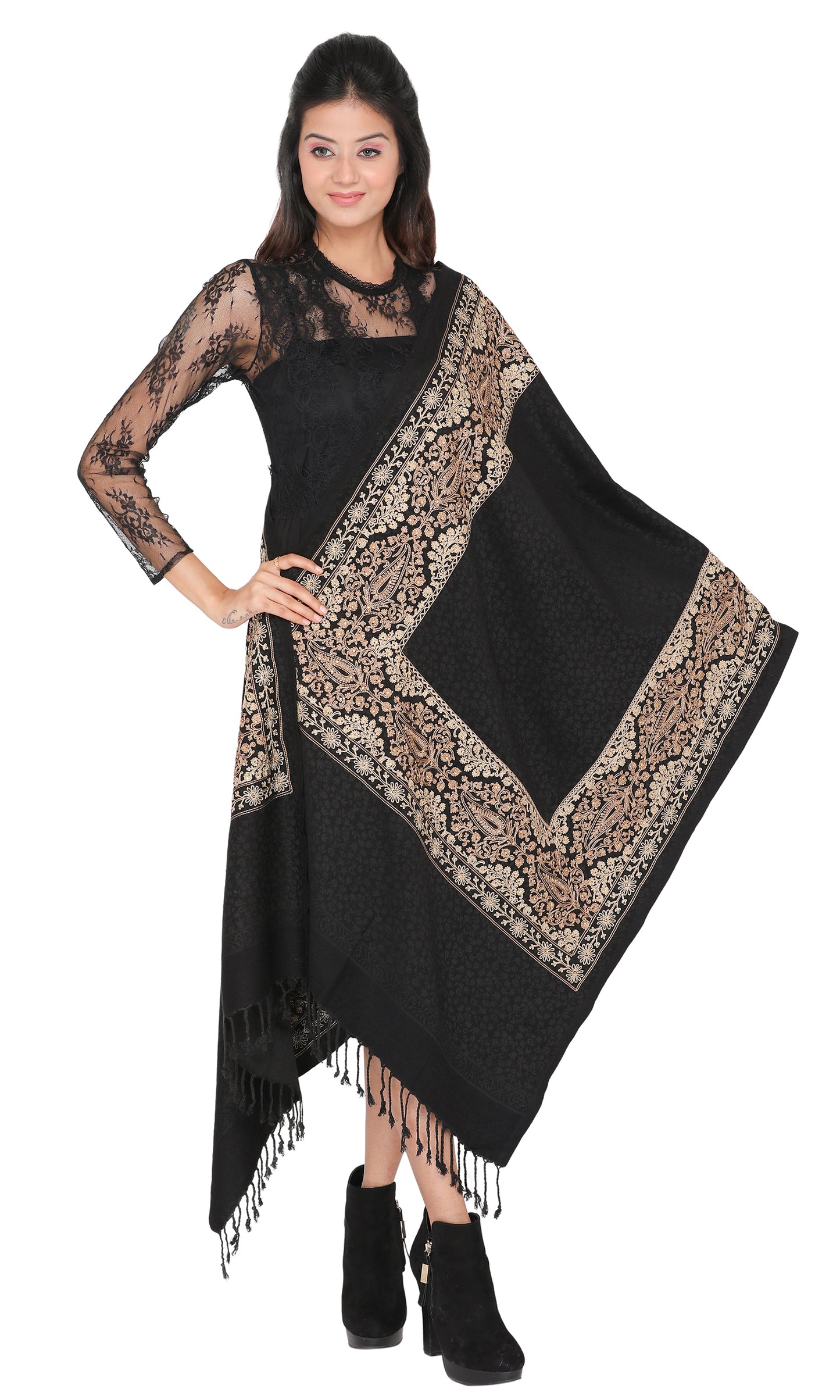 KRITI Acrylic/Viscose Stole For Women