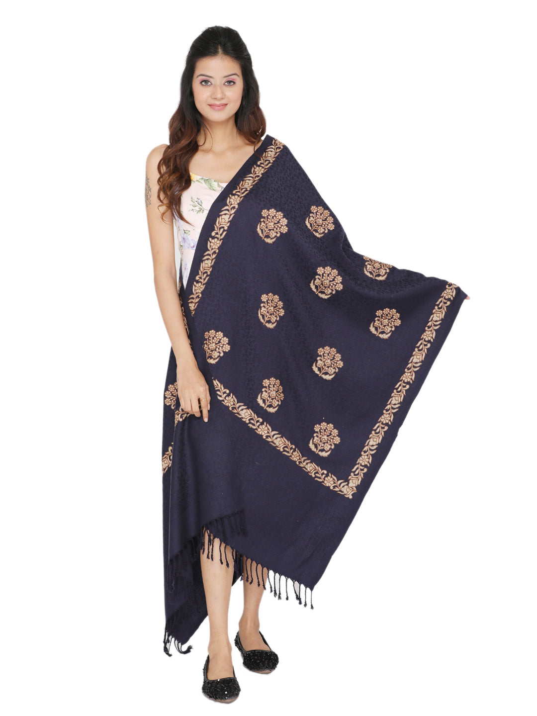 KRITI Acrylic/Viscose Stole For Women