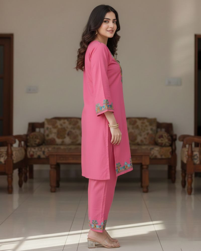 KRITI Women Summer Cord Set In Pink Colour