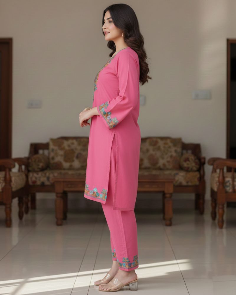 KRITI Women Summer Cord Set In Pink Colour