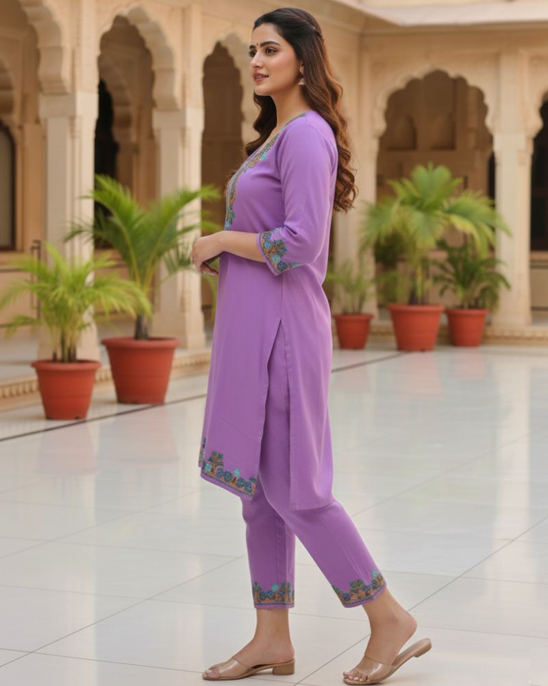 KRITI Women Summer Cord Set In Lavender Colour