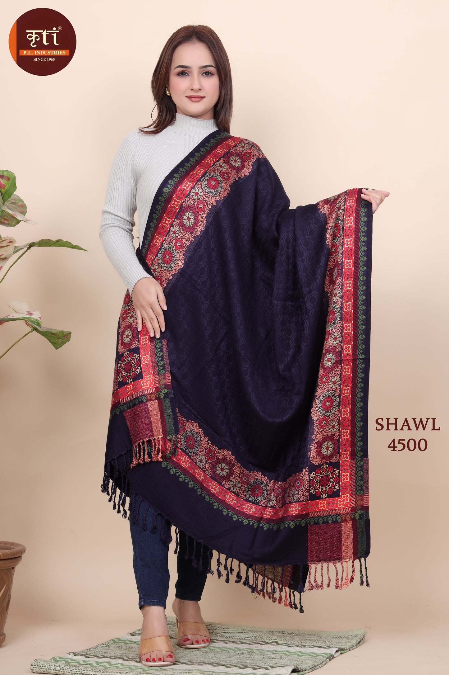 KRITI Acrylic/Viscose Shawl For Women