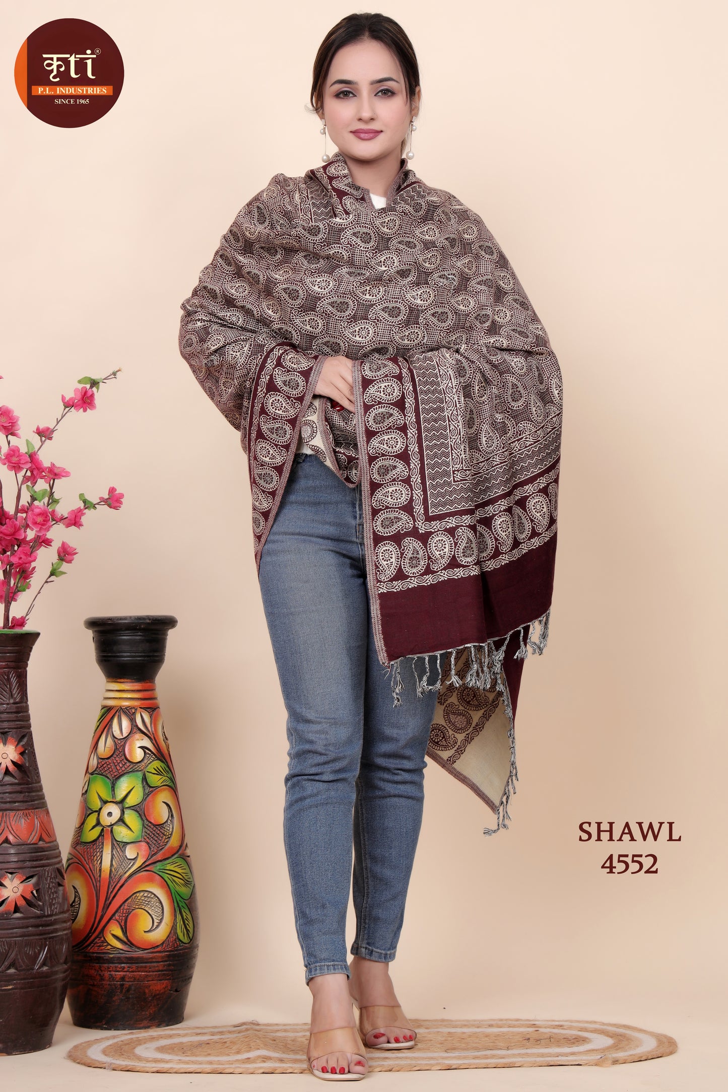 KRITI Acrylic/Viscose Shawl For Women.