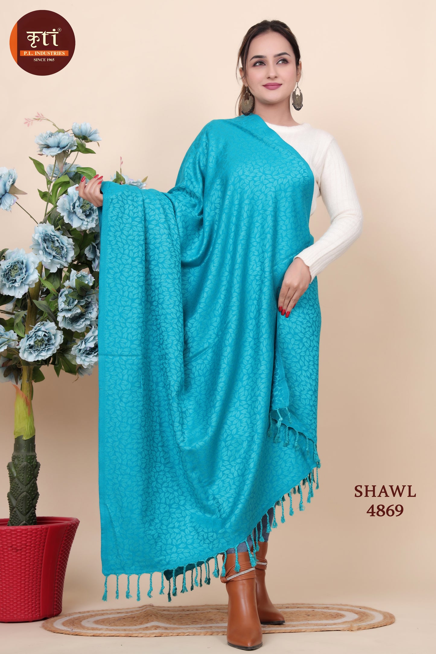 KRITI Acrylic/Viscose Shawl For Women