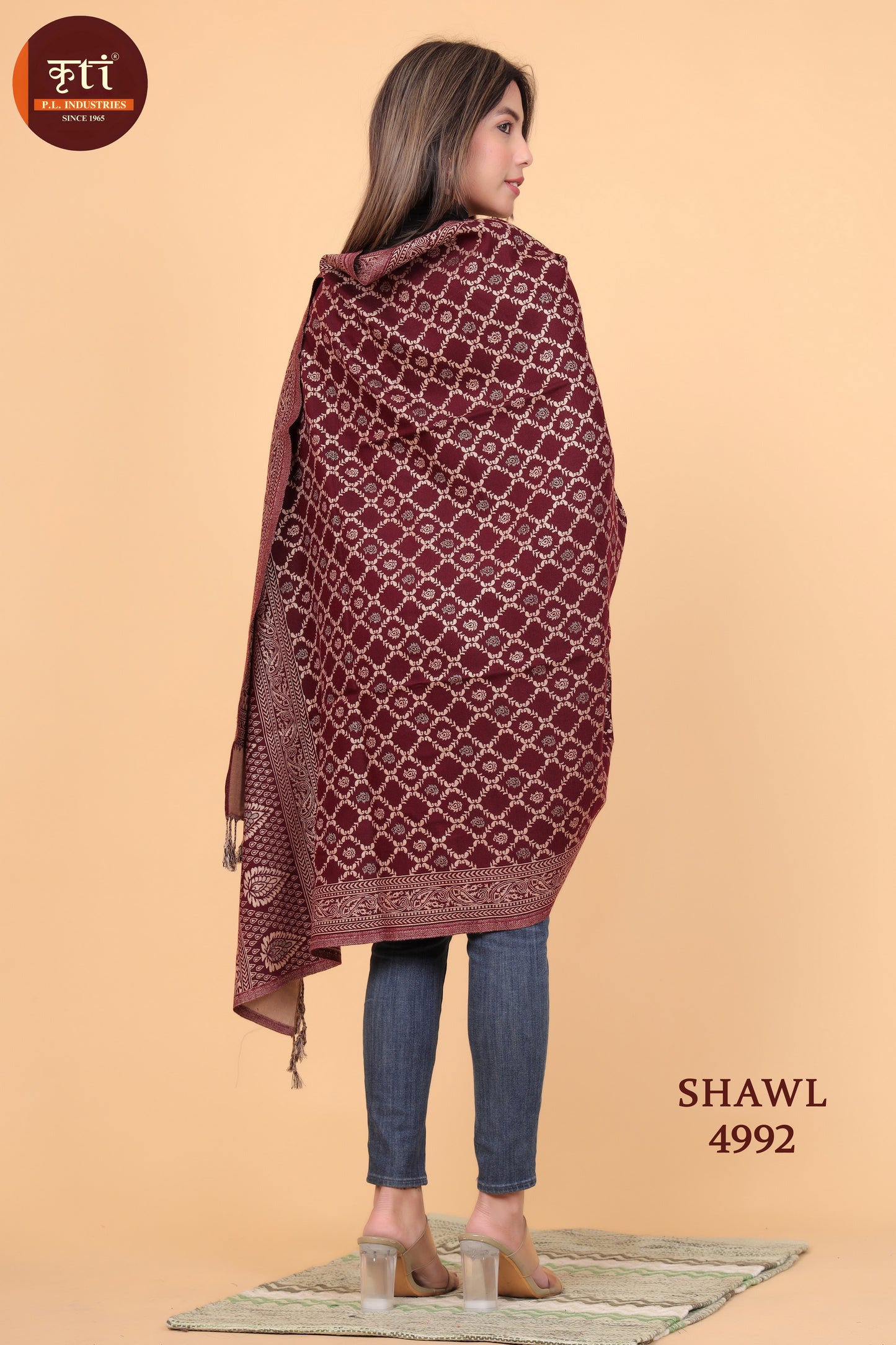 KRITI Wool Blend Shawl For Women