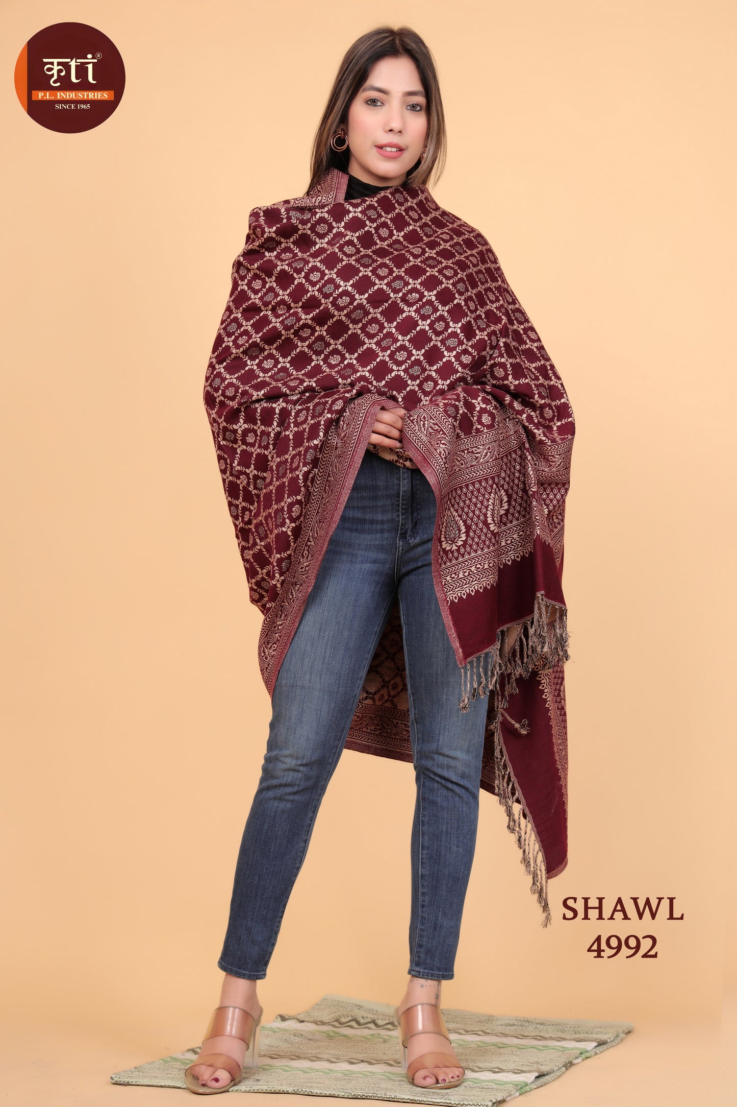 KRITI Wool Blend Shawl For Women