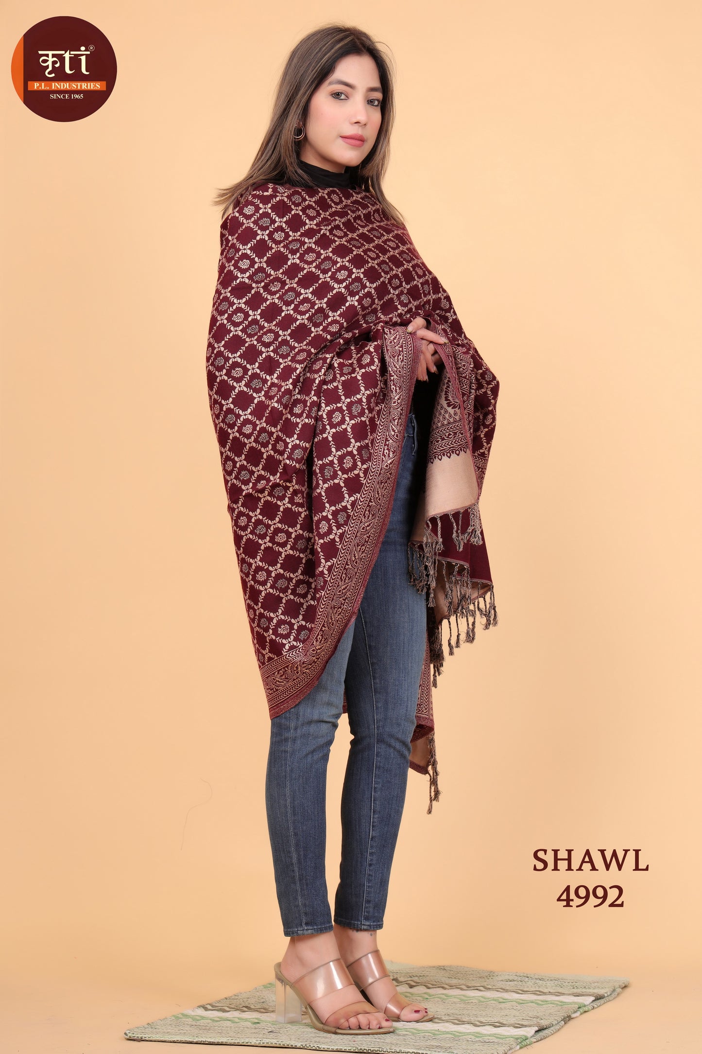 KRITI Wool Blend Shawl For Women