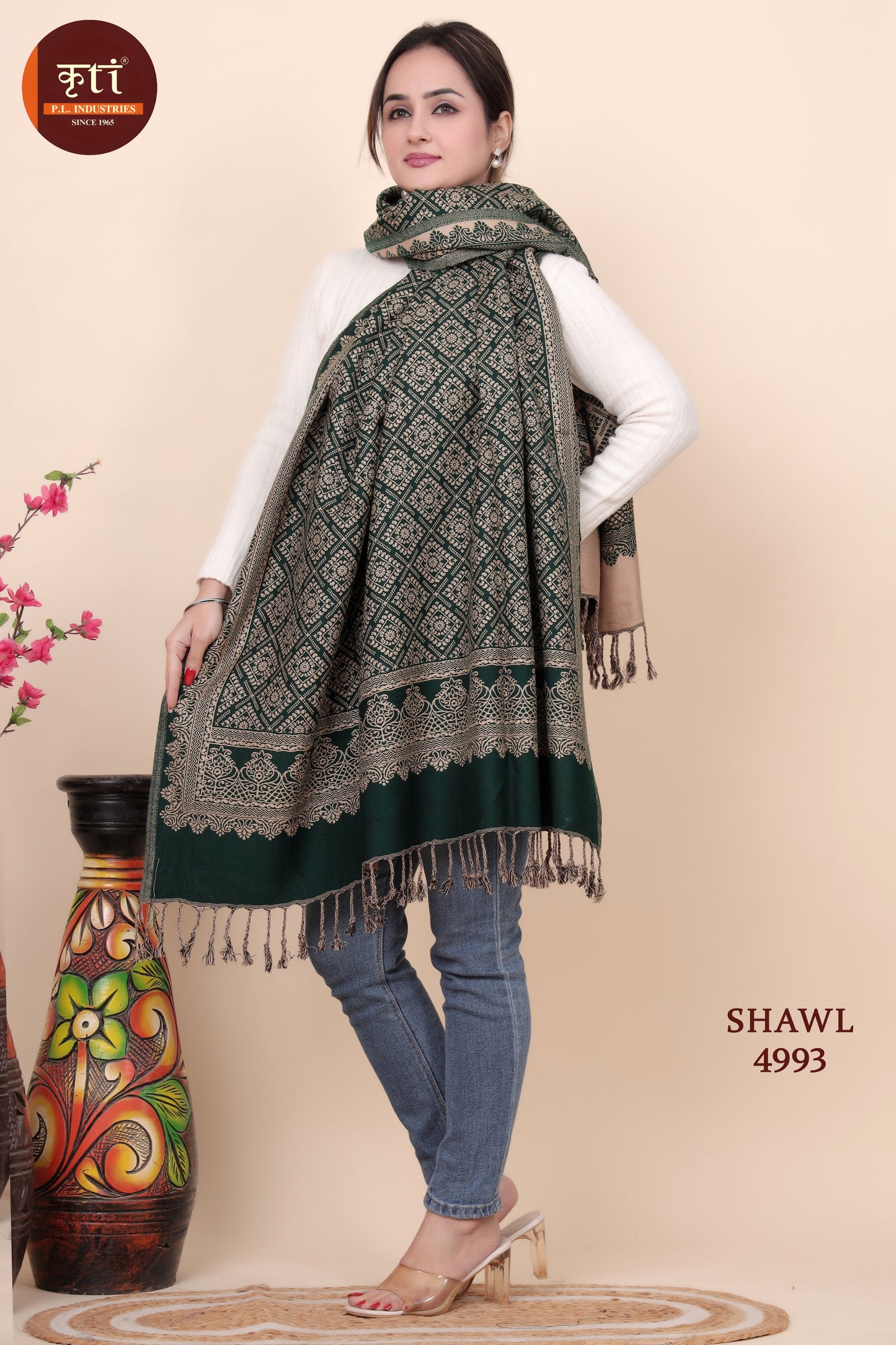 KRITI Acrylic/Viscose Shawl For Women