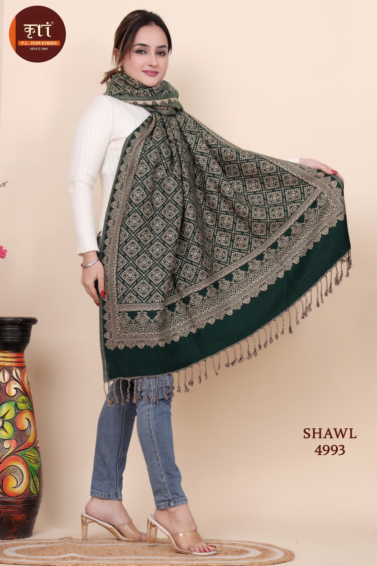 KRITI Acrylic/Viscose Shawl For Women