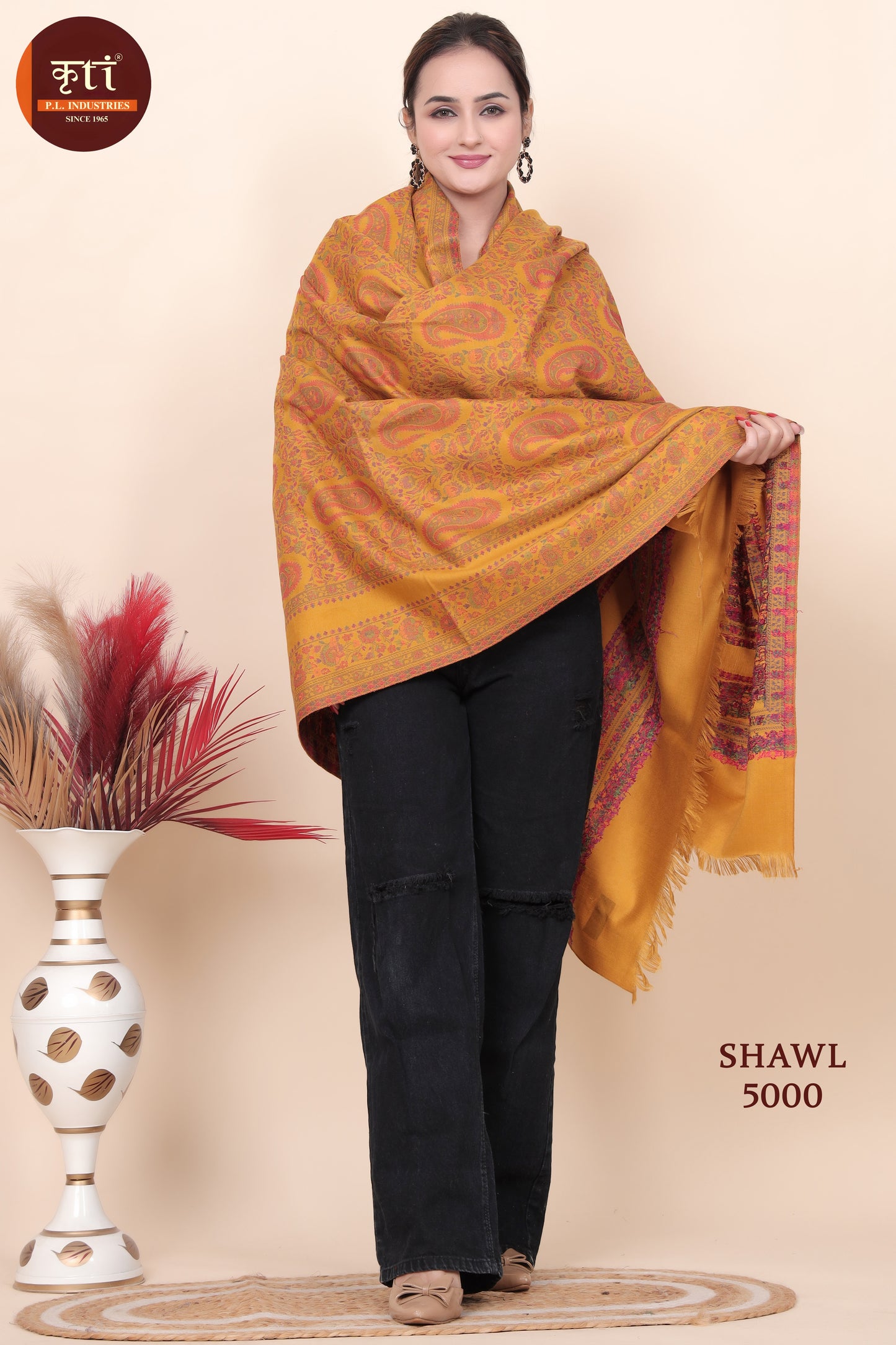 KRITI Acrylic/Viscose Shawl For Women