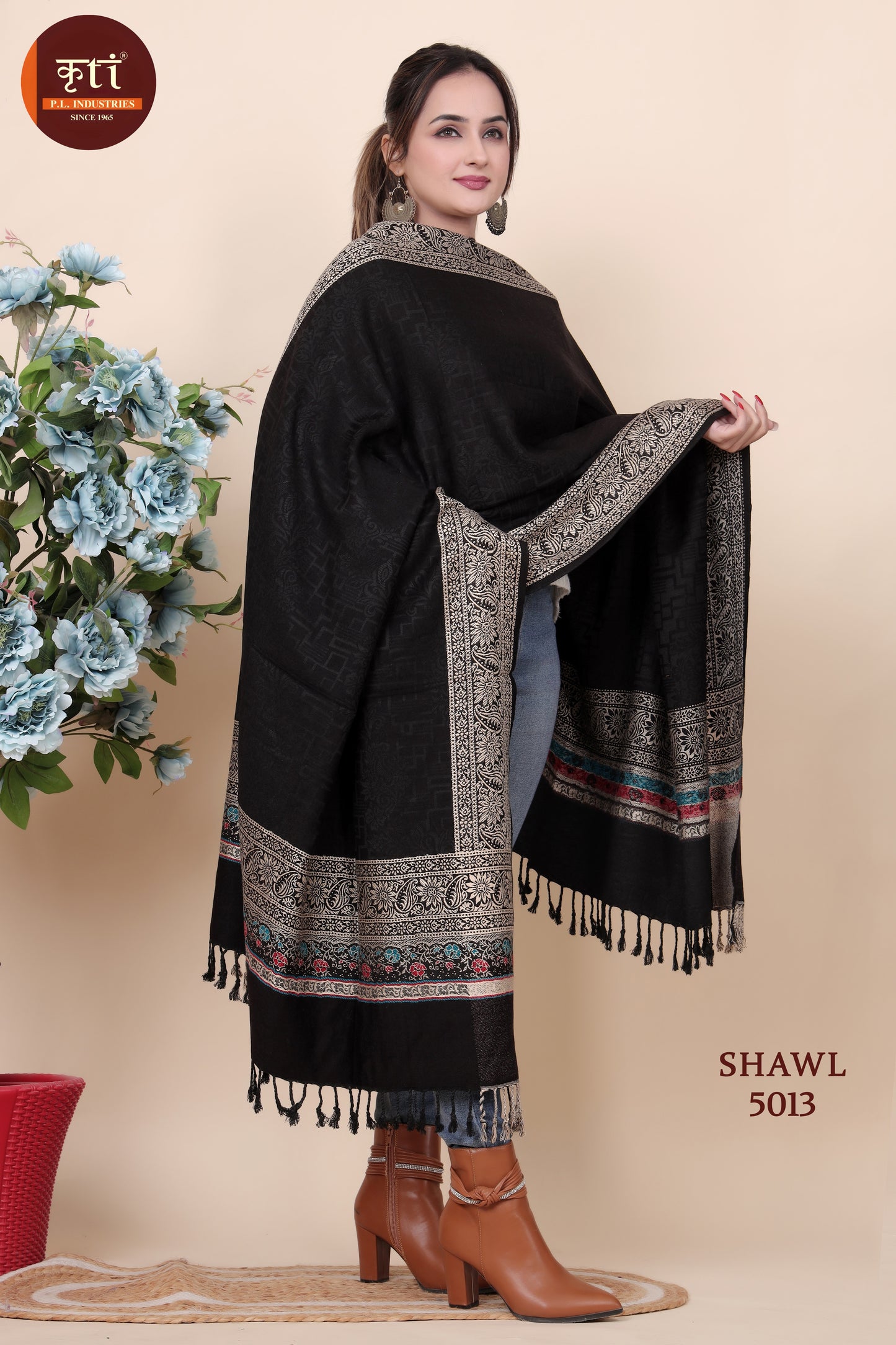 KRITI Acrylic/Viscose Shawl For Women