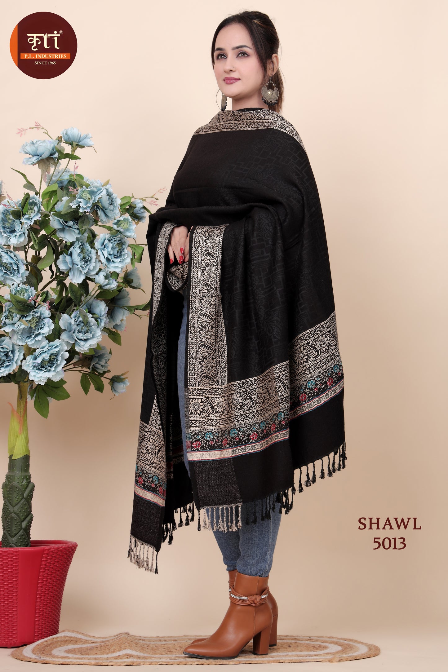 KRITI Acrylic/Viscose Shawl For Women