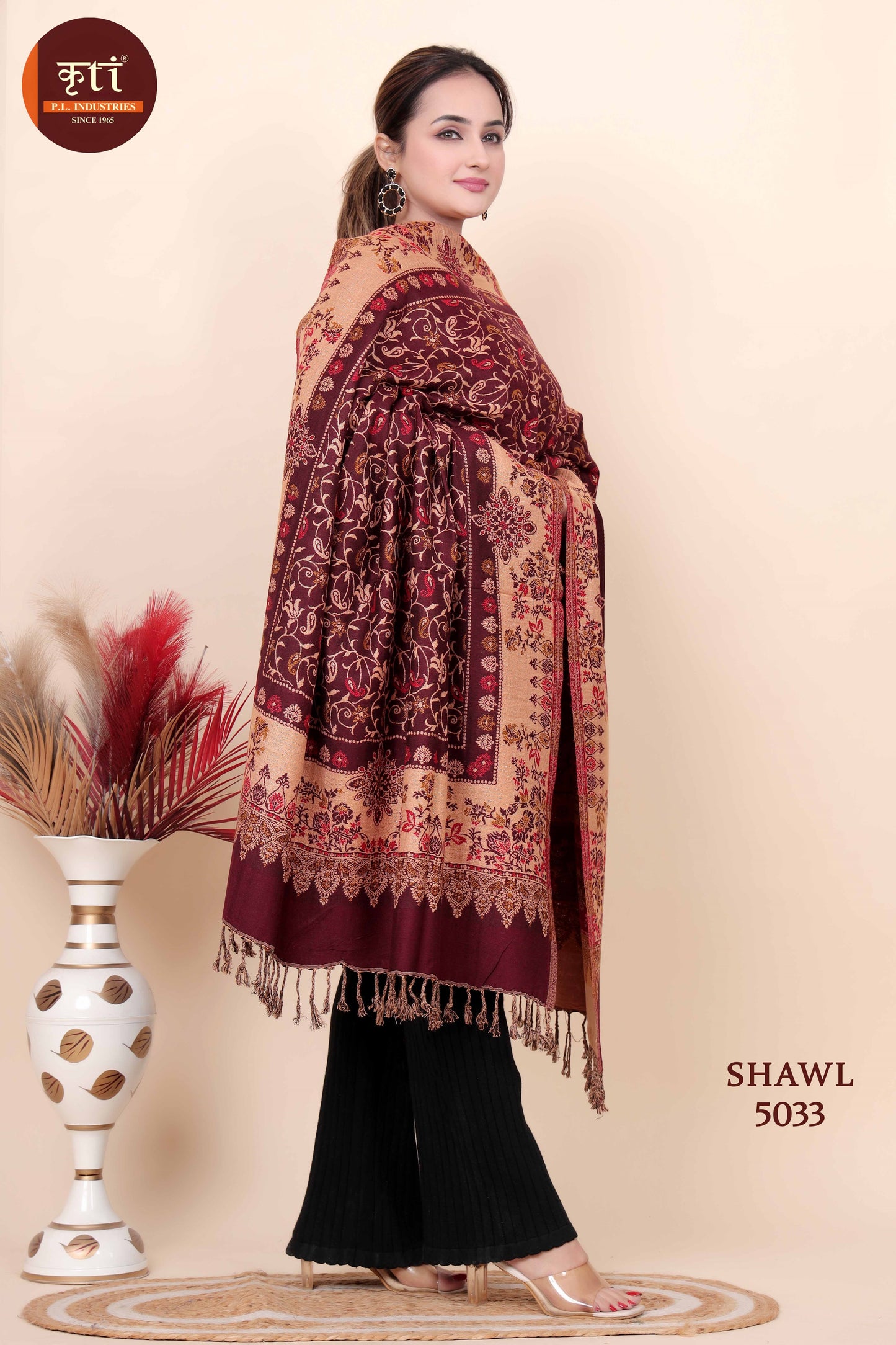 KRITI Acrylic/Viscose Shawl For Women