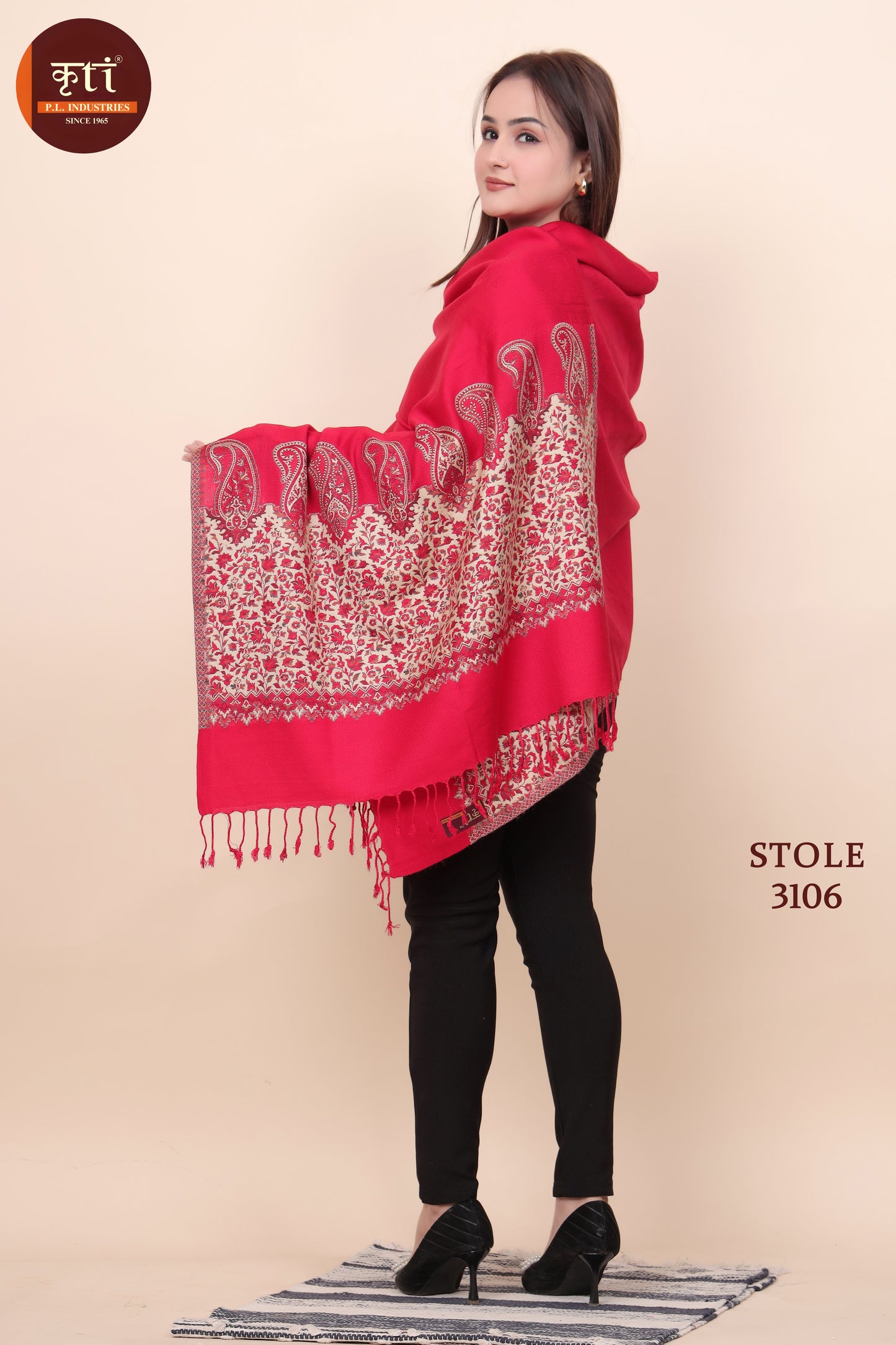 KRITI Acrylic/Viscose Stole For Women