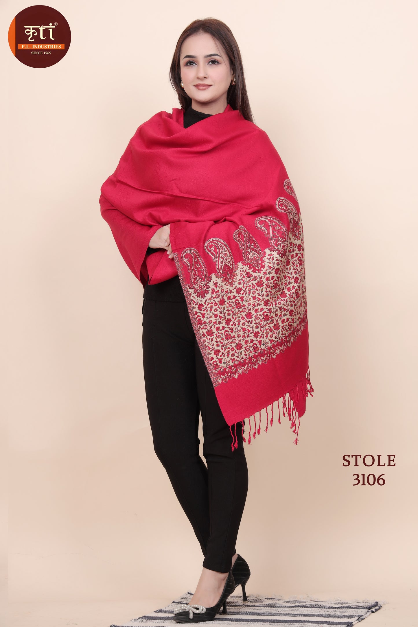 KRITI Acrylic/Viscose Stole For Women