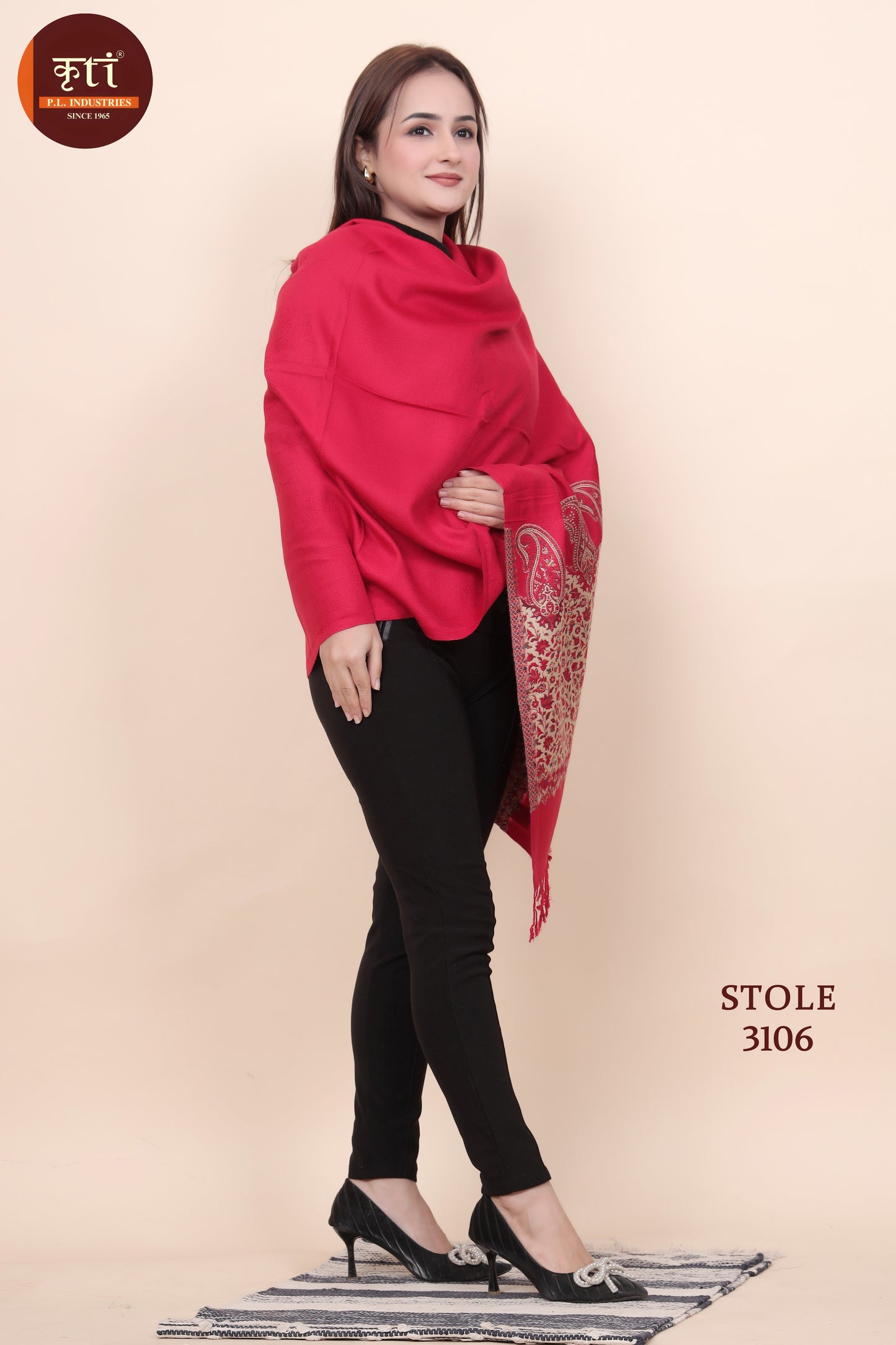 KRITI Acrylic/Viscose Stole For Women