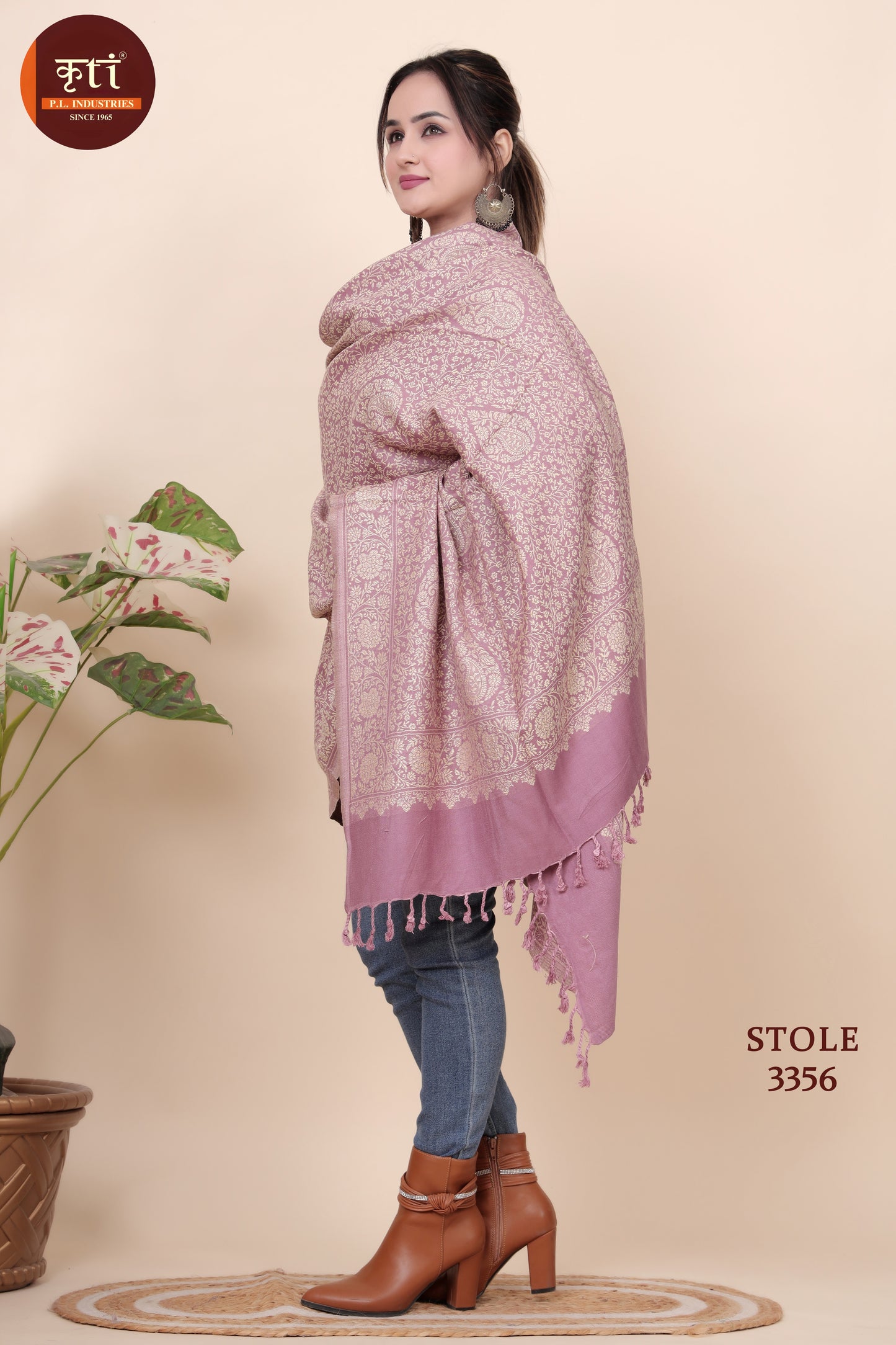 KRITI Acrylic/Viscose Stole For Women