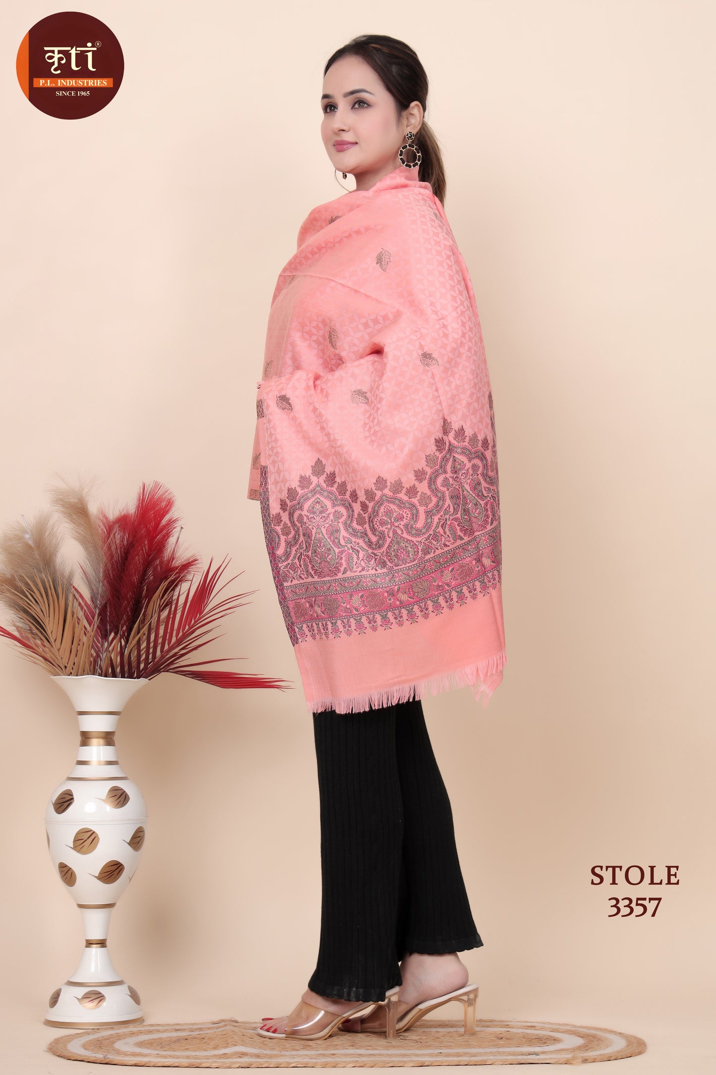 KRITI Acrylic/Viscose Stole For Women