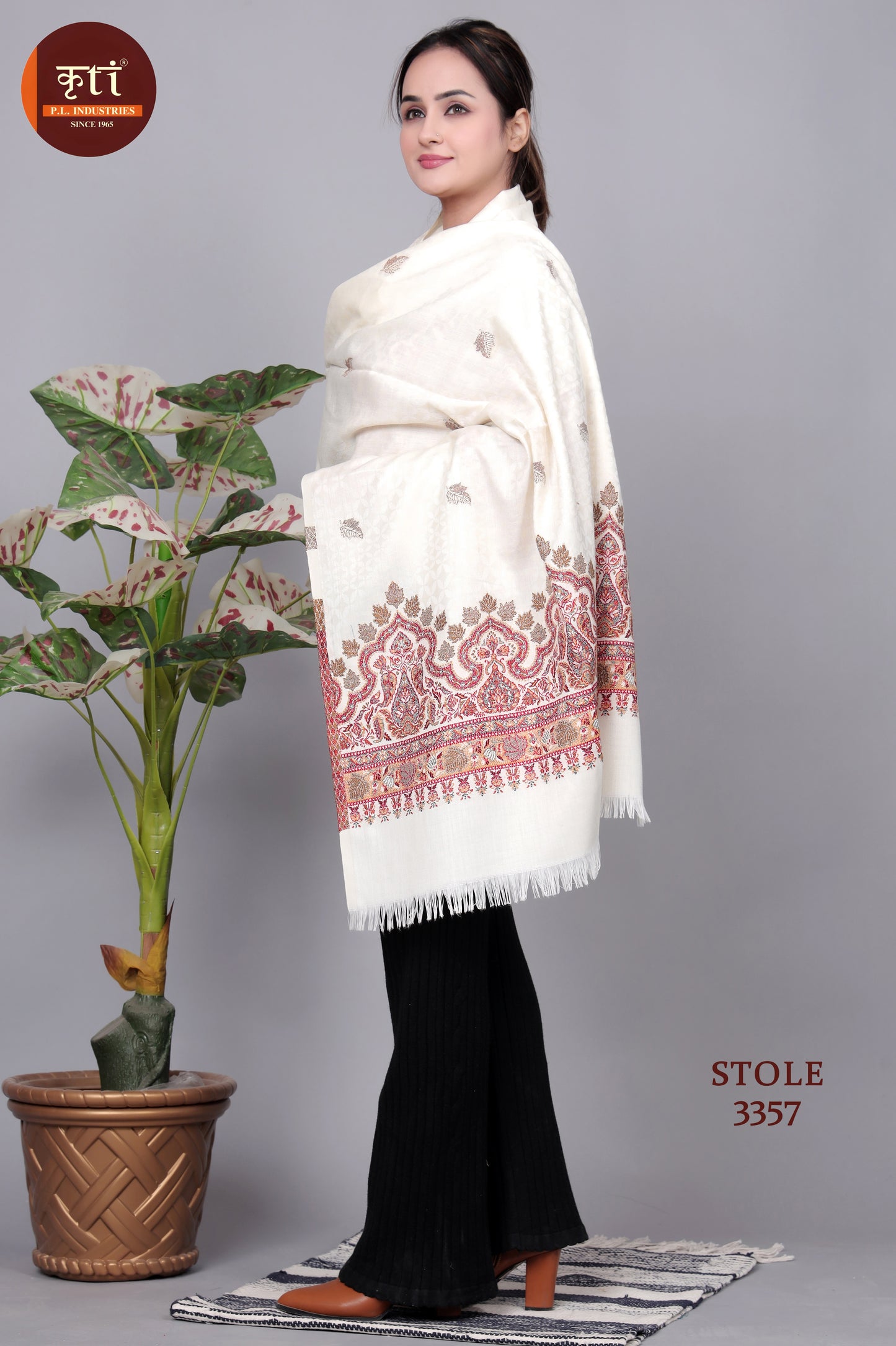 KRITI Acrylic/Viscose Stole For Women