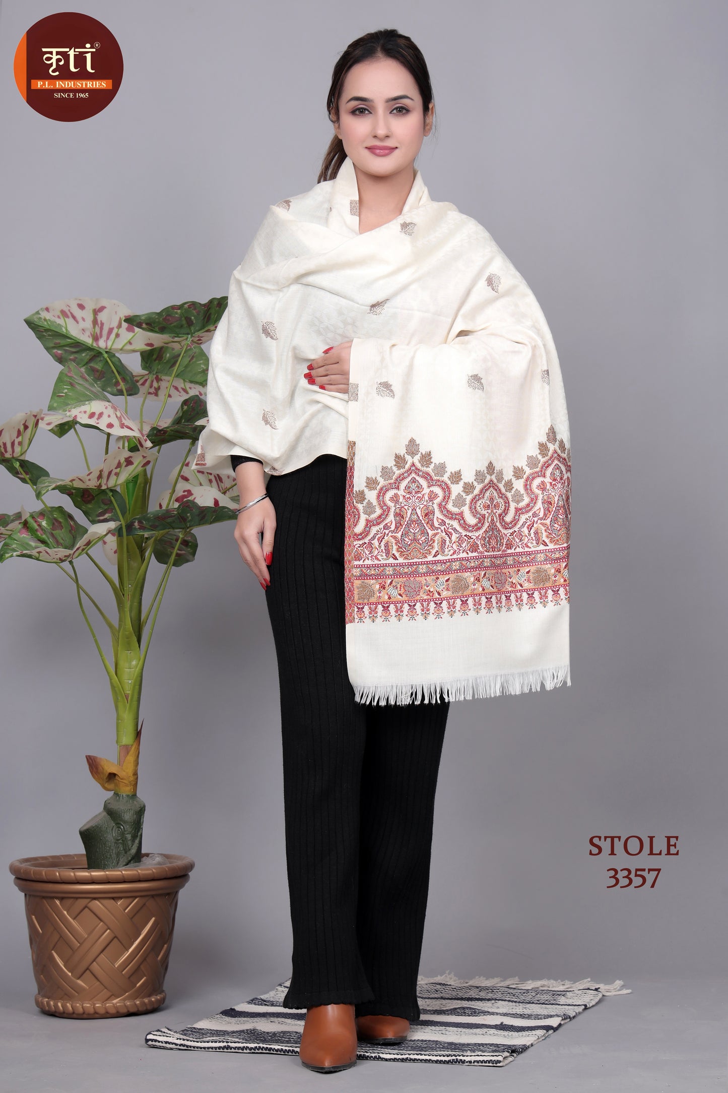 KRITI Acrylic/Viscose Stole For Women