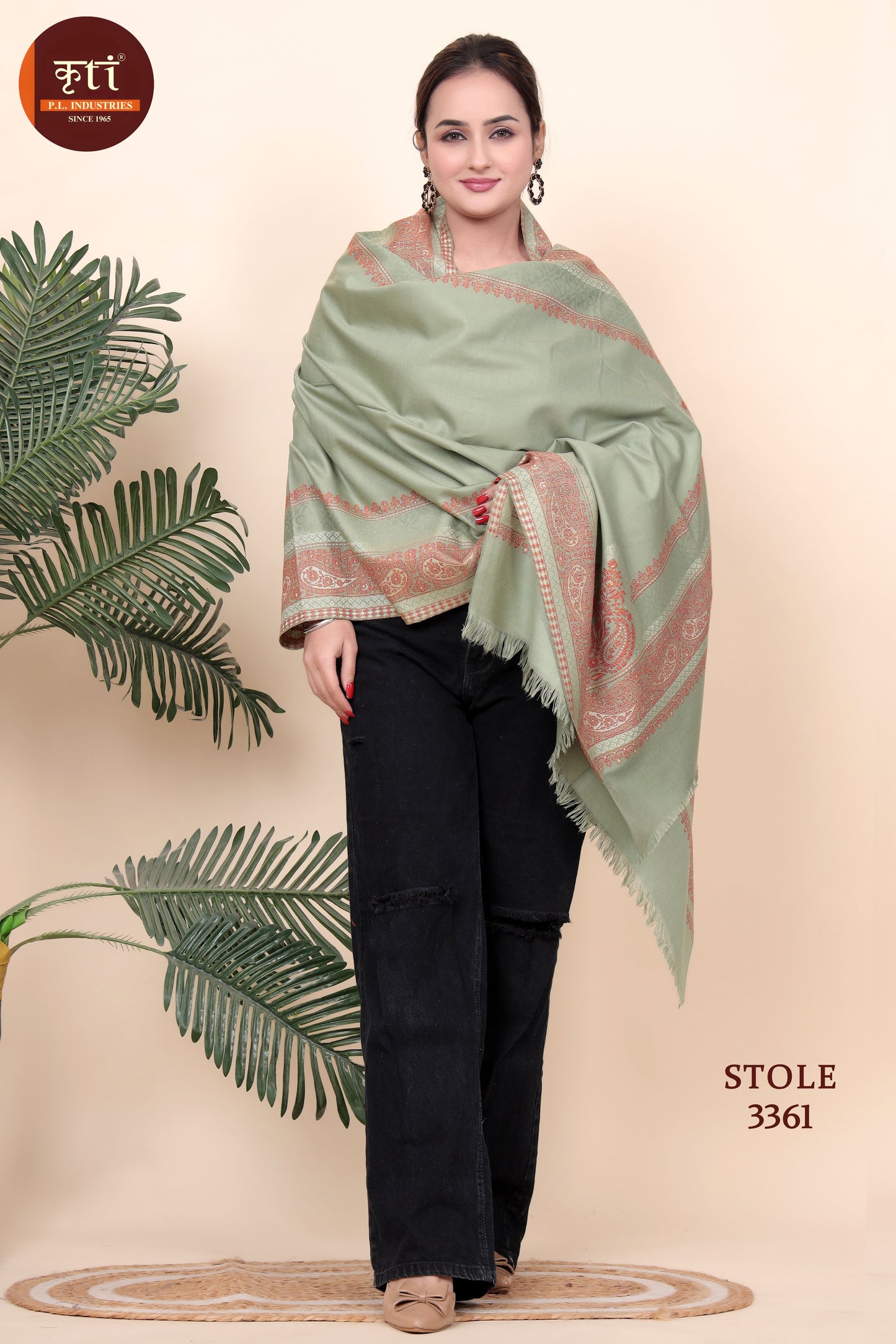 KRITI Acrylic/Viscose Stole For Women