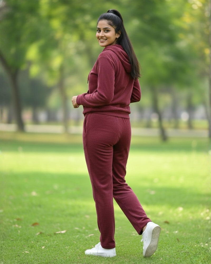 Cotrise Hooded Tracksuit- Wine