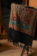 Winter woollen ambi design stole - Black