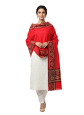 KRITI Border Design Woolen Red Color Shawl for Women